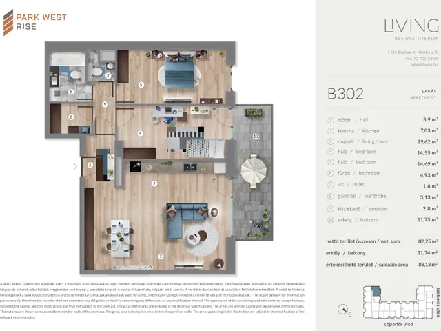Eladó lakás Budapest XIII. kerület 82 nm