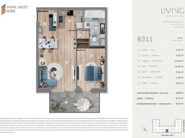 Eladó lakás Budapest XIII. kerület 47 nm