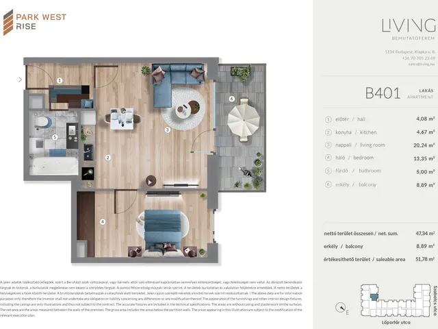 Eladó lakás Budapest XIII. kerület 47 nm