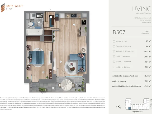 Eladó lakás Budapest XIII. kerület 45 nm