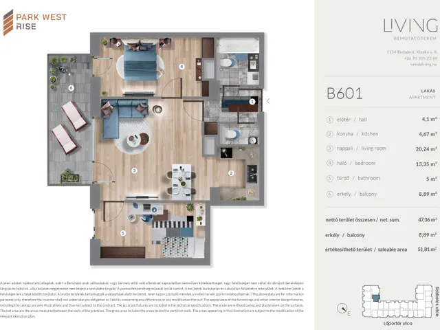 Eladó lakás Budapest XIII. kerület 47 nm