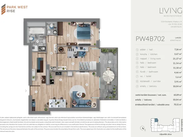 Eladó lakás Budapest XIII. kerület 65 nm