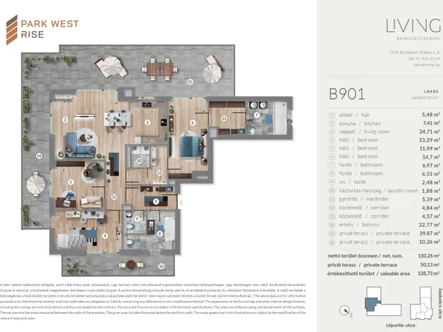 Eladó lakás Budapest XIII. kerület 109 nm