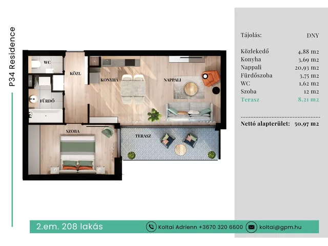 Eladó lakás Budapest VII. kerület 46 nm