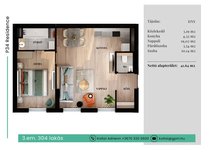 Eladó lakás Budapest VII. kerület 41 nm