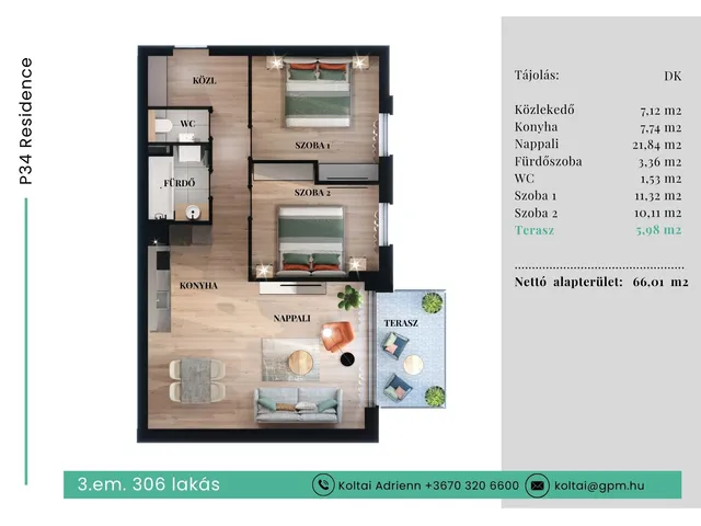 Eladó lakás Budapest VII. kerület 63 nm