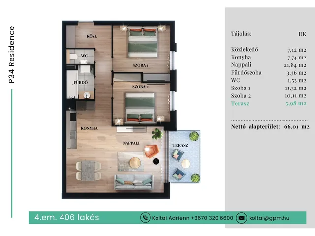 Eladó lakás Budapest VII. kerület 62 nm