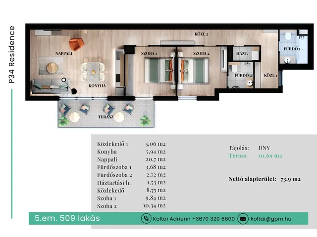 Eladó lakás Budapest VII. kerület 68 nm