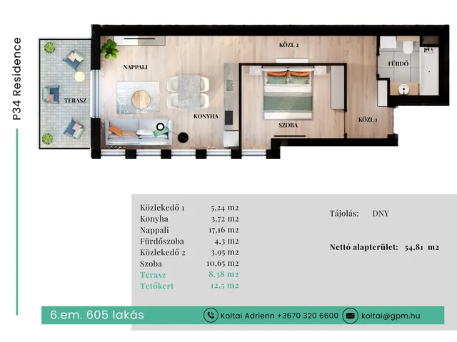 Eladó lakás Budapest VII. kerület 46 nm