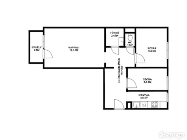 Eladó lakás Budapest IV. kerület, Újpest 55 nm