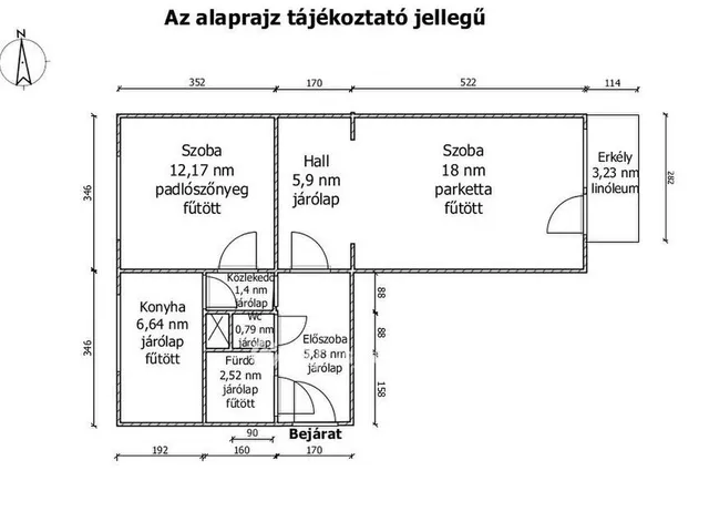 Eladó lakás Mosonmagyaróvár, Moson 55 nm