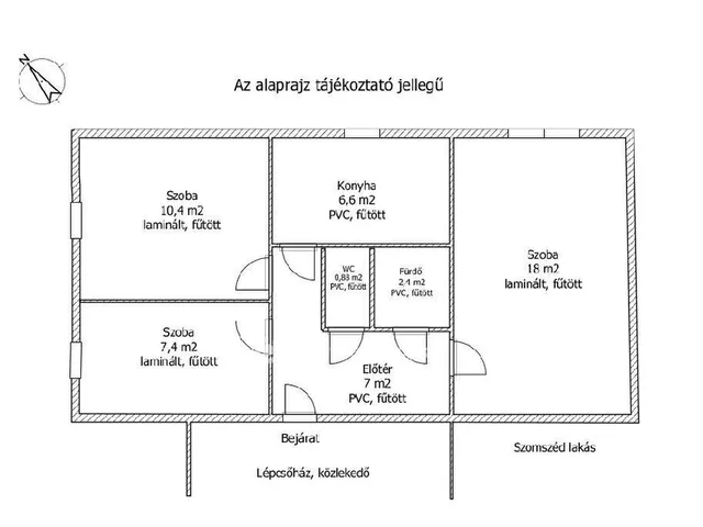 Eladó lakás Győr 53 nm