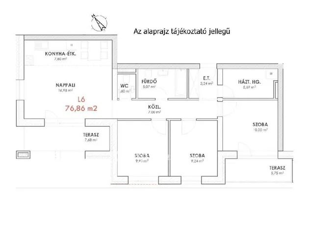 Eladó lakás Győrújbarát 76 nm