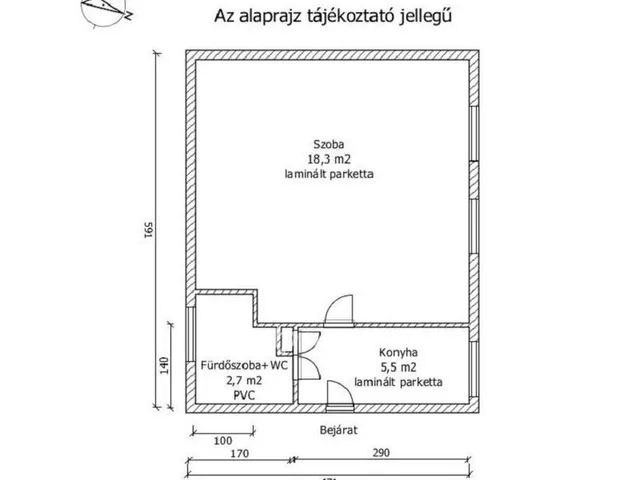 Eladó lakás Győr, Sziget 39 nm