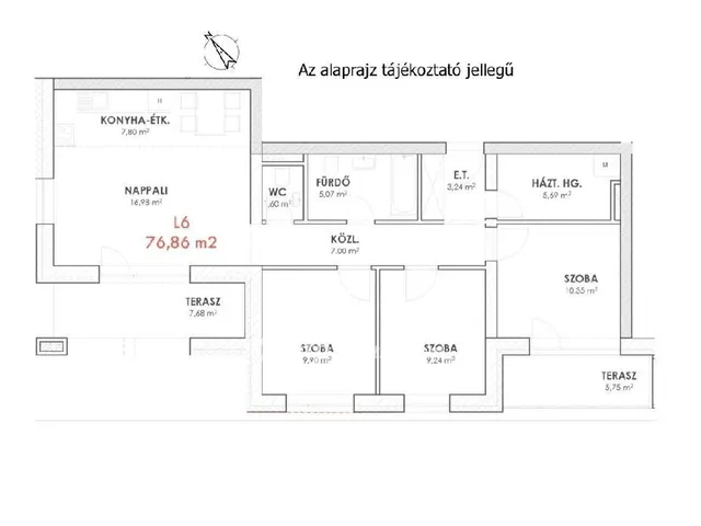 Eladó lakás Győrújbarát 76 nm