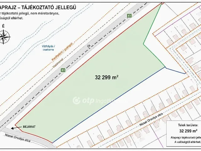 Eladó telek Győr, Ménfőcsanak 32299 nm