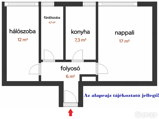 Eladó lakás Gyula, Béke sugárút  48 nm