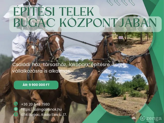 Eladó telek Bugac, Kada Elek u. 17. 1484 nm