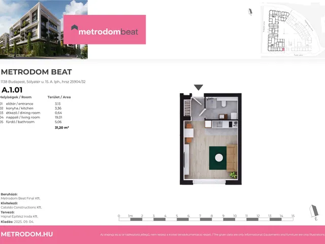 Eladó lakás Budapest XIII. kerület 31 nm