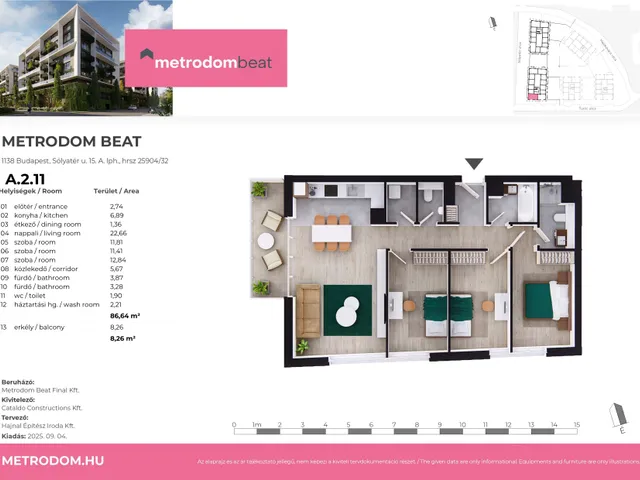 Eladó lakás Budapest XIII. kerület 87 nm