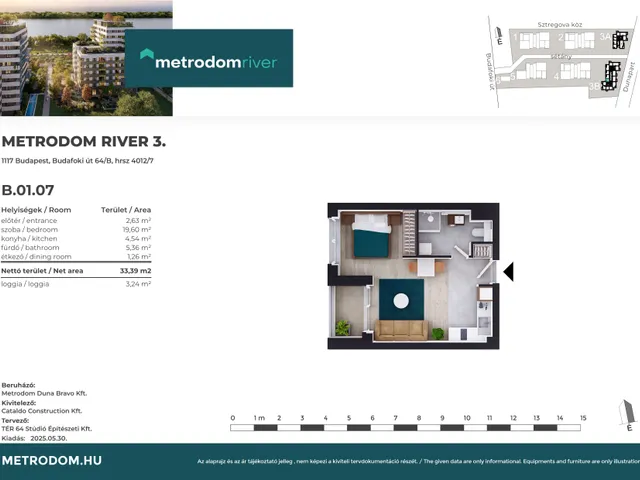 Eladó lakás Budapest XI. kerület, Lágymányos 33 nm