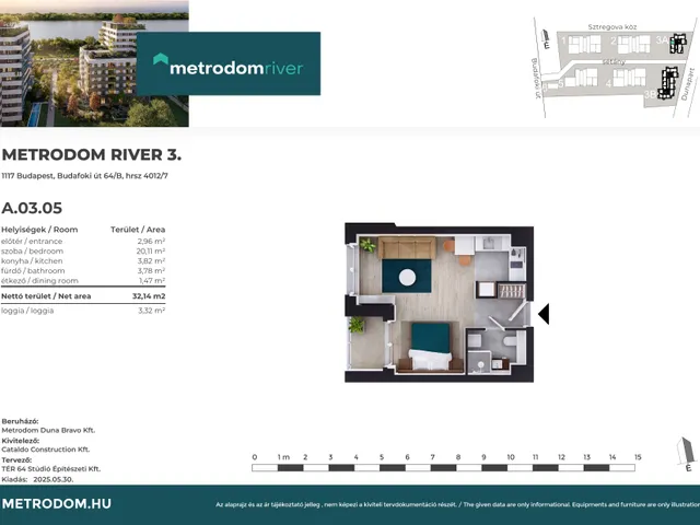 Eladó lakás Budapest XI. kerület, Lágymányos 32 nm
