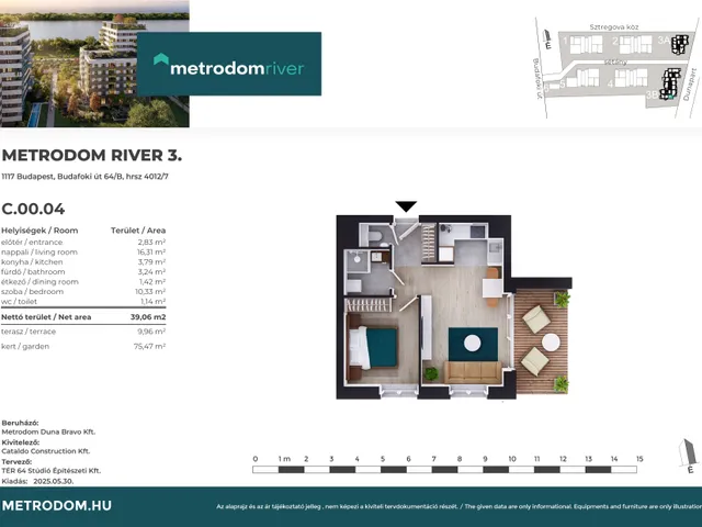 Eladó lakás Budapest XI. kerület, Lágymányos 39 nm