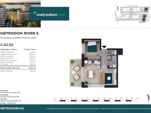 Eladó lakás Budapest XI. kerület, Lágymányos 42 nm