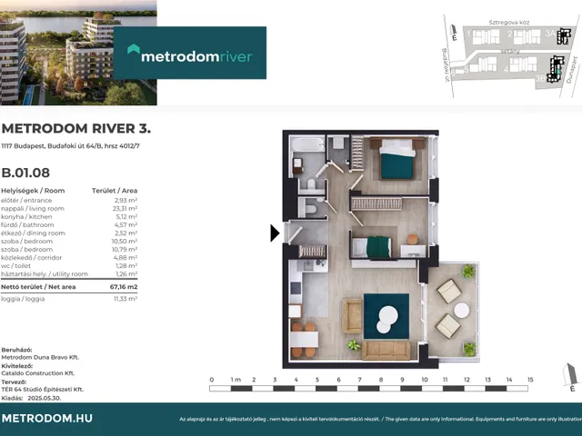 Eladó lakás Budapest XI. kerület, Lágymányos 67 nm