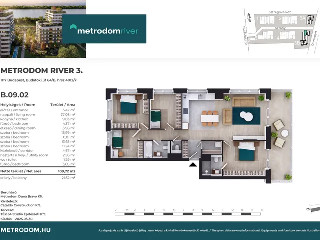 Eladó lakás Budapest XI. kerület, Lágymányos 110 nm