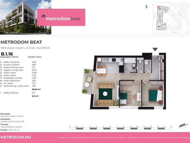 Eladó lakás Budapest XIII. kerület 69 nm