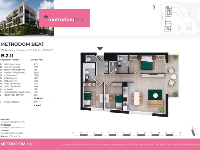 Eladó lakás Budapest XIII. kerület 85 nm