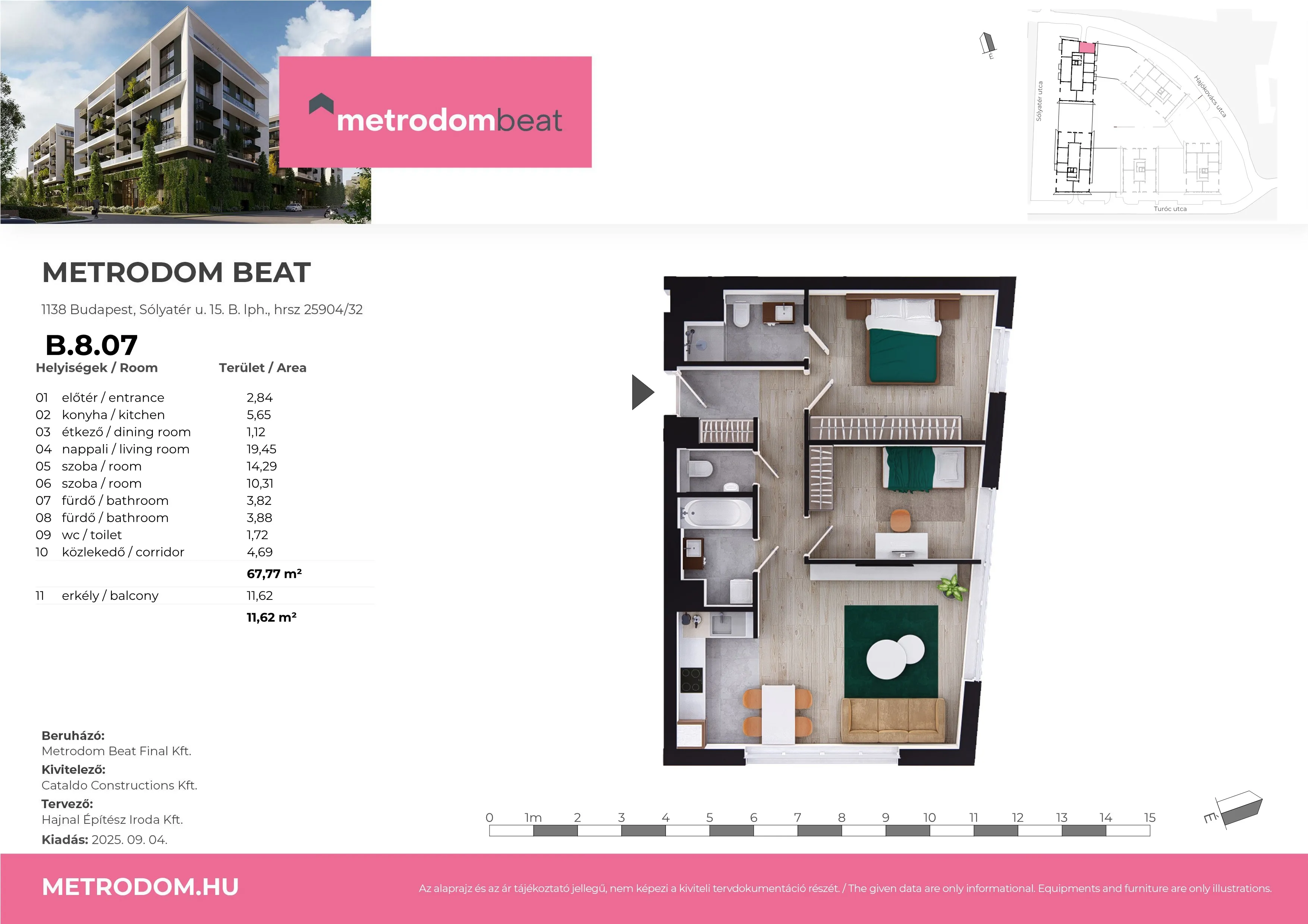 Pis de 3 habitacions, 68 m²