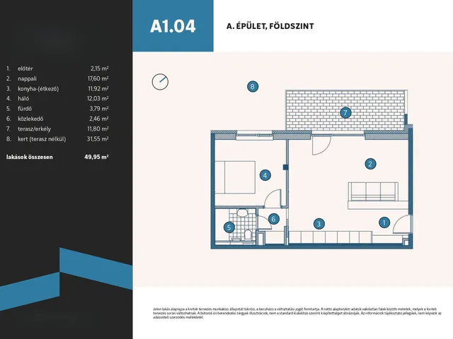 Eladó lakás Vámosszabadi, Szitásdomb-lakópark, Liliom utca 1297/3 50 nm