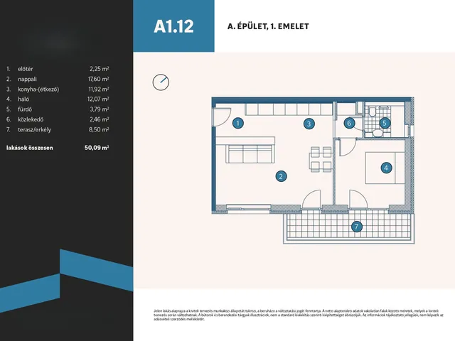 Eladó lakás Vámosszabadi, Szitásdomb-lakópark, Liliom utca 1297/3 50 nm
