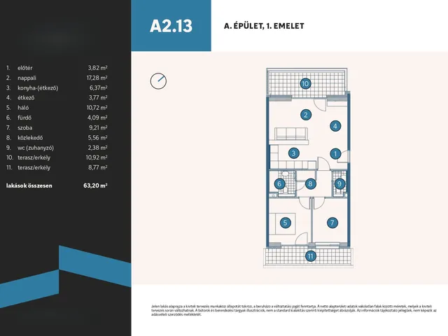 Eladó lakás Vámosszabadi, Szitásdomb-lakópark 63 nm