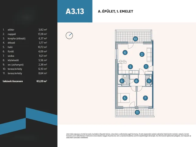 Eladó lakás Vámosszabadi, Szitásdomb-lakópark 63 nm