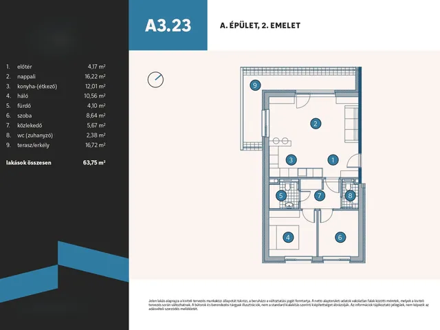 Eladó lakás Vámosszabadi, Szitásdomb-lakópark 64 nm