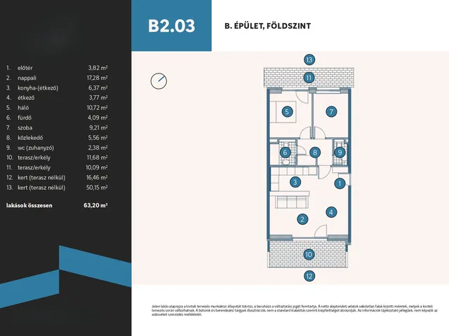 Eladó lakás Vámosszabadi, Szitásdomb-lakópark 63 nm
