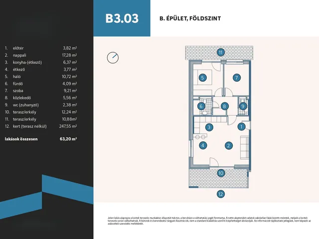 Eladó lakás Vámosszabadi, Szitásdomb-lakópark 63 nm