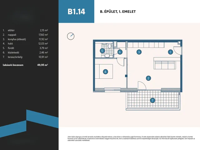 Eladó lakás Vámosszabadi, Szitásdomb-lakópark, Liliom utca 1297/3 50 nm