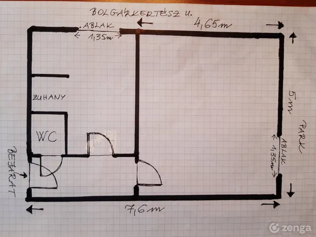 Eladó lakás Budapest XIV. kerület, Nagyzugló, Bolgárkertész u. 6.  38 nm