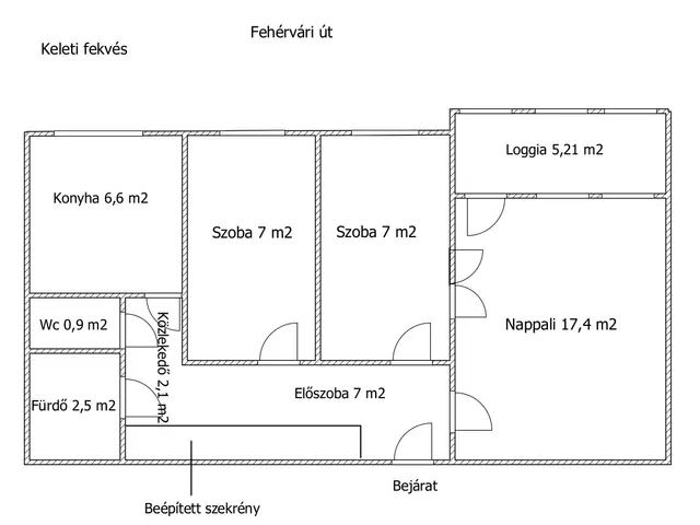 Eladó lakás Budapest XI. kerület, Albertfalva, Fehérvári  53 nm