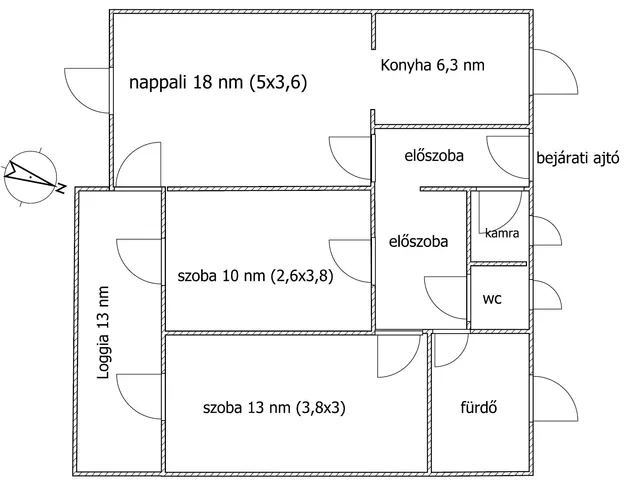 Kiadó lakás Debrecen, Nagyerdőalja, Apafi utca 42. 63 nm