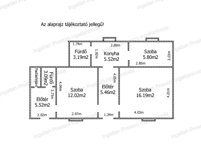 Eladó lakás Balatonfüred 58 nm
