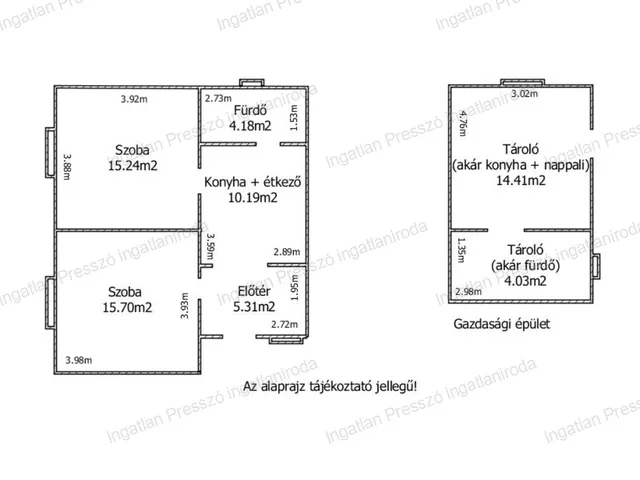 Eladó ház Vindornyaszőlős 51 nm