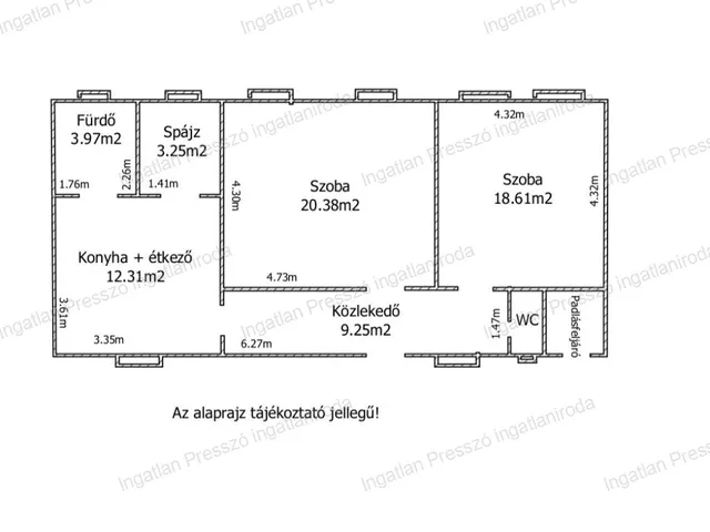 Eladó lakás Jánosháza 69 nm