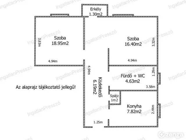Eladó lakás Sümeg 56 nm