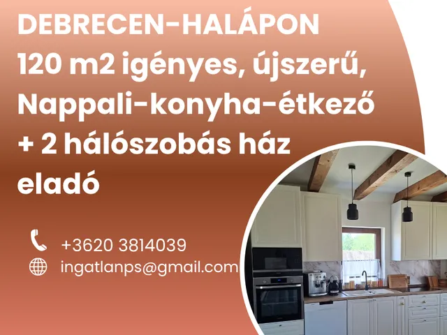 Eladó ház Debrecen, Haláp 120 nm