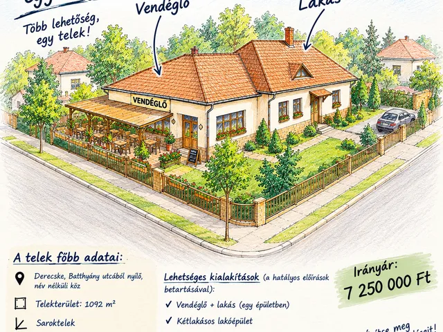 Eladó telek Derecske 1092 nm